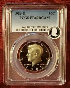 1989-S 50セント ケネディ ハーフダラー プルーフ PCGS PR69DCAM。同梱配送