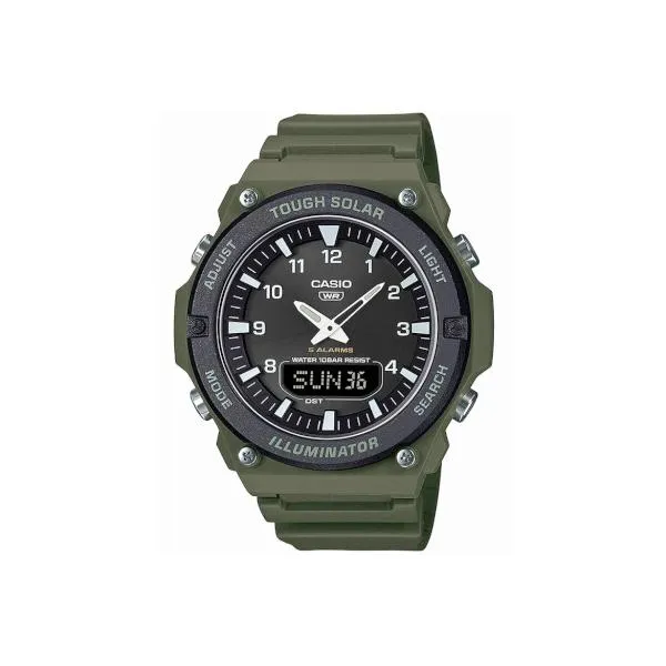 カシオ スポーツウォッチ 10気圧防水 ソーラー デジタル アナログ 腕時計 (SD25SP06) ストップウォッチ タイマー LEDライト付き CASIO マラソン ランニング 時計
