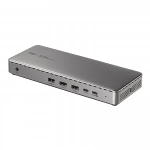USB-CVDK20 ドッキングステーション 3画面 4K/60Hz Mac Win対応 USB-C接続 HDMI×3 DP×2 据え置き型 11-in-1 シルバー