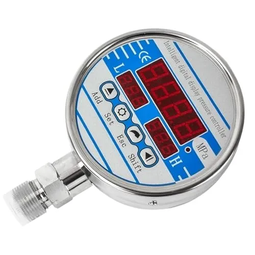 100 ミリメートルダイヤルデジタル圧力計 0-5Mpa 電子接触油圧圧力計 20 メートル 400 バー圧力計 NPT1/4 G1/4(NPT1-2 Radial,0-0.4Mpa)