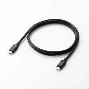 エレコム（ELECOM） USB4ケーブル C－Cタイプ 認証品 USB PD対応 60W 80Gbps 1．0m ブラック 【品番：USB4-V2CC10NBK】