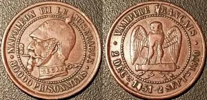 ナポレオン 3 世 - 風刺メダイユ NAPOLEON LE MISERABLE ! MCN.60.50