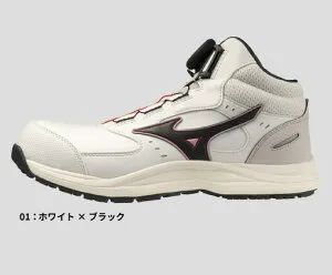 【数量限定特価&1000円OFFクーポン】ミズノ 安全靴 ALMIGHTY LSIlI 74M BOA F1GA2603 (オールマイティLSIIl74M BOA) ワーキング メンズ スニーカーダイヤル 仕事 耐滑 耐油 反射材 クッション ボア ブラッ