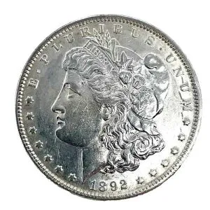 1892年-P モーガンドル AU-Uncについて 90% シルバー $1 USコイン #2001-