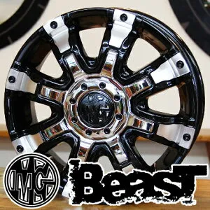 【アルミホイール単品4本セット】【12インチ】【CRIMSON MYRTLE GEAR BEAST】【クリムソン マーテル ギアビースト】【12X4.00B 4穴 PCD：100（ブラックポリッシュ）】【軽自動車】【軽トラ＆軽バ