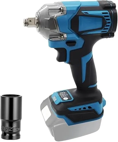 Zorimuマキタ 18V 対応 ブラシレスコードレスインパクトレンチ 700Nm 1/2 インチドライブ LED ライト タイヤ交換・建設現場用 ブルー（電池別売）