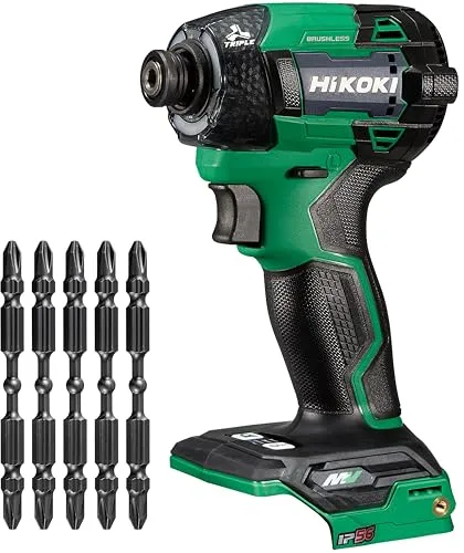 【セット買い】【Amazon.co.jp限定】 HiKOKI(ハイコーキ) 36V充電式インパクトドライバー WH36DD(NNNL) + 力こぶビット(スレンダー) 0033-5701