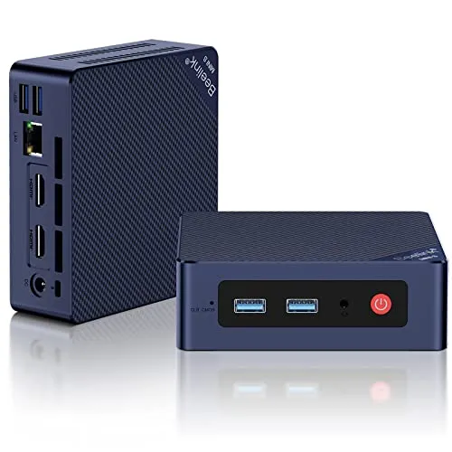 Beelink Mini S13 Mini PC、13th Intel Twin Lake-N150 (最大3.6GHz、アップグレードされたN100)、16GB DDR4 500GB M.2 SSD、ミニデスクトップコンピューター対応 4Kデュアルディス