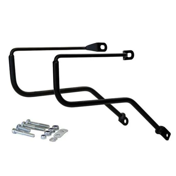 LONGRIDE ハンター350 ツーリング用バッグ CLICIK-ONサドルバッグ用ブラケット 左右セット（サテンブラック/つや消し) ロングライド