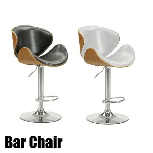 カウンターチェア バーチェア 背もたれ付き 回転式 合皮レザー ハイチェア / 大人 ハイスツール 高さ調整 昇降式 スチール 足置き付き おしゃれ シンプル カジュアル モダン san-n0058