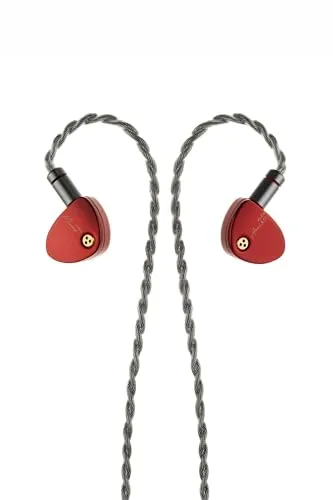 水月雨 Moondrop Aria 2 真紅 カナル型 イヤホン 有線 TiNセラミックドーム複合振動板 0.78mm 2Pinコネクタ リケーブル可能 真鍮製・金メッキ仕上げノズル