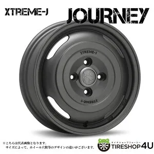 【最大P25倍】 12インチ MLJ XTREME-J JOURNEY 12x4.00B 4/100 +42 GUN BLACK エクストリームジェイ ジャーニー ガンブラック ダイハツ ハイゼットトラック カーゴ アトレー新品アルミホイール1本価格 [4本購
