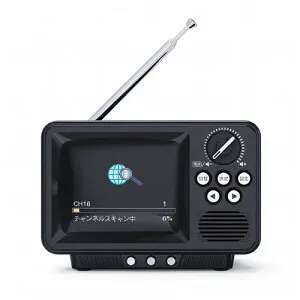 WINTECH TVR-RT1 K 2.8インチ ワンセグテレビ レトロデザイン ラジオも聴ける ワイドFM対応 ブラック