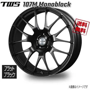 TWS 107M モノブロック フラットブラック 18インチ 5H112 8J+45 1本 66.5 業販4本購入で送料無料 ゴルフ7 GTI R