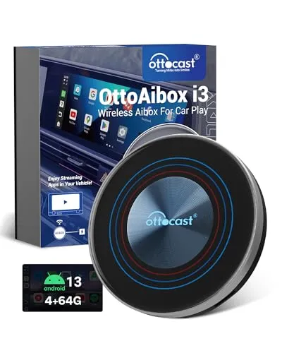 【BMW完全専用｜他車種非対応】オットキャスト OTTOCAST OttoAibox i3 CarPlay AIボックス (Android 13搭載 4+64GB) BMW無線CarPlay/iDrive連動 YouTube/Netflix/ABEMA車内