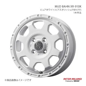 INTER MILANO インターミラノ MUD BAHN XR-910K ホイール 1本単品 フレアワゴン カスタムスタイル MM42S 2015/5～2017/12【15×4.5J 4-100 INSET45 PWH/PP】