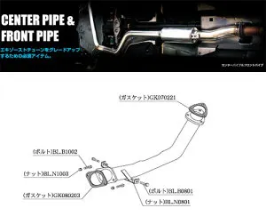 [柿本_改]E-PGZ31 フェアレディZ_200ZR(RB20DET / 2.0 / Turbo_S60/10～H01/07)用フロントパイプ[FRONT PIPE][NF321][車検対応]