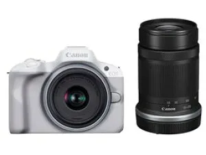 ★キヤノン / CANON EOS R50 ダブルズームキット [ホワイト]【デジタル一眼カメラ】【送料無料】