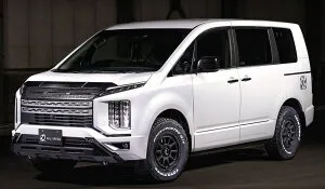 エムズスピード デリカ D:5 2点KIT シボ加工のつや消しブラック仕様 AES製 未塗装 2961-s001 M'z SPEED CROSS LINE