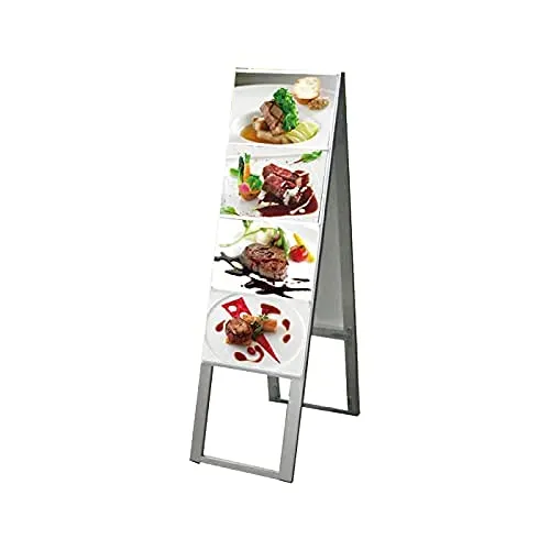 看板 立て看板 A型看板 スタンド看板 カードケース看板 店舗用看板 カードケーススタンド看板 A4 1列 4段 8枚 両面ハイ W320mm×H1200mm 屋外看板 kdks-a4y8rh