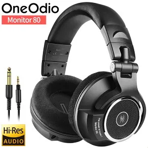 OneOdio Monitor80 高解像度 ヘッドホン 開放型 有線 ハイレゾ Hi-res ヘッドセット モニターヘッドホン 折り畳み式 40mmドライバー DJ用 PC TV オーバーイヤー オープエアー 高音質 ギター 電子 ピアノ