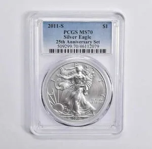 2011-S シルバーイーグル 25周年記念セット MS70 PCGS ブルーラベル