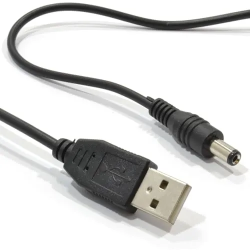 kenable USB to DC電源 ? USB 2.0電源ケーブル2.1 MM x 5.5 MM 5 V 500 mA 0.5 M ( ~ 1.5フィート)