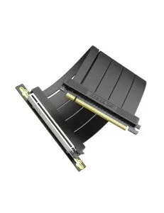 EZDIY-FAB PCIe 5.0 x16 ライザーケーブル 20cm 90度 128GB/s 超高速転送 RTX 50/40・RX 9000/7000 対応 GPU垂直マウントブラケット PCIe 4.0/3.0 下位互換 PCIe延長ケーブル ライトアングルコネクタ - ブラック