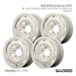 MID WHEELS/Garcia CISCO フレアワゴン MM42S 2017/4～2018/2 アルミホイール4本セット【14×4.5J 4-100 INSET45 WHV】Y26044543345WH20×4