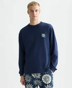スコッチアンドソーダ メンズ トップス Tシャツ 長袖 SCOTCH & SODA Men's Back Artwork Long-Sleeve T-shirt Pageant Blue ブルー