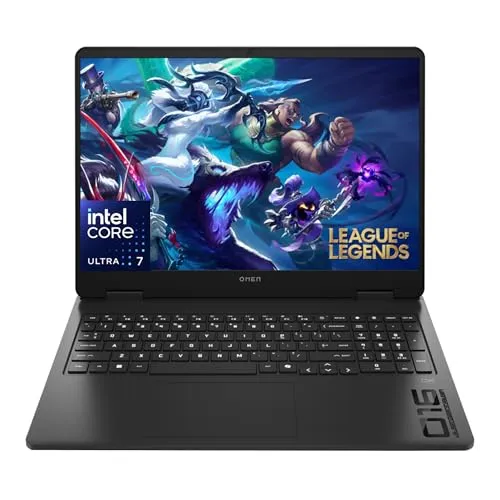 HP OMEN 16インチ スリムゲーミングノートパソコン 2K 165Hz ディスプレイ Intel Core Ultra 7-255H 16GB RAM 512GB SSD NVIDIA GeForce RTX 5060 GPU (8GB 専用) Wi