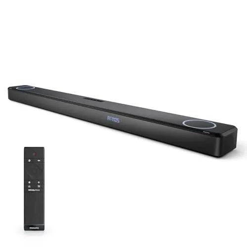 Philips(フィリップス) サウンドバー テレビ 用 スピーカー Dolby Atmos・DTS:X対応 15基の内蔵 スピーカー 搭載 ハイパワー soundbar IMAX Enhanced認証済 フロントサラウンド サブウーファー 搭載 リモコン