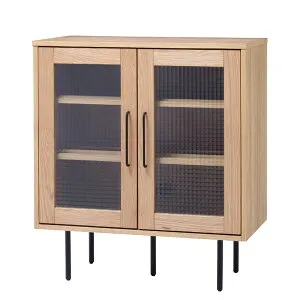 弘益 Glam ガラスチェスト W800×D400×H900mm GLM-GS80[ グラム 収納 ガラス窓 リビング カップボード キッチン シンプル ]『代引不可』『送料無料（一部地域除く）』