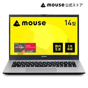 【エントリーでポイント10倍★4/24 20時～】【3年保証・国内生産・公式】ノートパソコン Office付き 新品 mouse A4-A5U01SR-B 14インチ フルHD AMD Ryzen 5 7430U 8GB メモリ 256GB SSD ノートPC マウスコンピュ