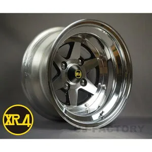 ★鍛造リム リアル 3ピースバージョン ロンシャン XR-4 15インチ 9.0J (9J × 15) -27 114.3-4H★ブラックポリッシュ x2本（要在庫確認） アルミ ホイール 鍛造ホイール