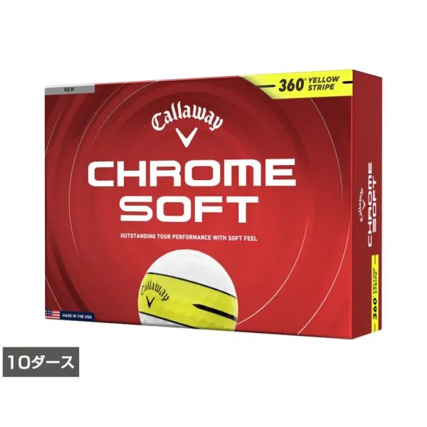 キャロウェイ CHROME SOFT 360° YELLOW STRIPE 7193852520 10ダース 120球入 ゴルフ 公認球 Callaway