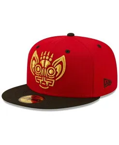 ニューエラ メンズ アクセサリー 帽子 New Era Men's Red Black Murcielagos de Louisville Copa De La Diversion 59FIFTY Fitted Hat Red Black ブラック