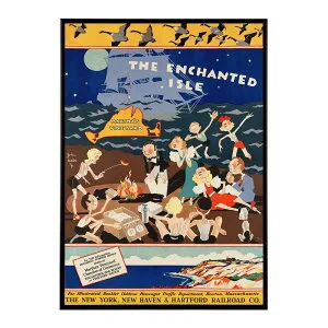 The_enchanted_isle 超レトロ 古い 世界 ポスター インテリア クラシック 古典 ヴィンテージ アンティーク デジタルリマスター おしゃれ プリントポスター フォト オシャレ アート モダン 【bn-poste