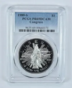 1989-S 議会記念ドル PR69 DCAM PCGS ブルーラベル