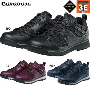 3E 幅広 ワイド キャラバン メンズ レディース C7_SP スニーカー 靴 シューズ アウトドア ハイキング 登山 旅行 ゴアテックス ローカット 紐靴 ブラック 黒 ネイビー 送料無料 Caravan 0010709