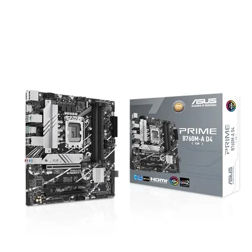 ASUS Prime B760M-A D4-CSM Intel B760 (LGA 1700) mATX 商用CSMマザーボード、PCIe 4.0、DDR4、2X M.2、2.5Gb LAN、DP、2X HDMI、SATA 6Gbps、USB Type-C