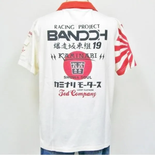 カミナリ&TEDMAN&チームバンドー3コラボ半袖スキッパー TKBSKP-01/アメカジ バイカー モーター系