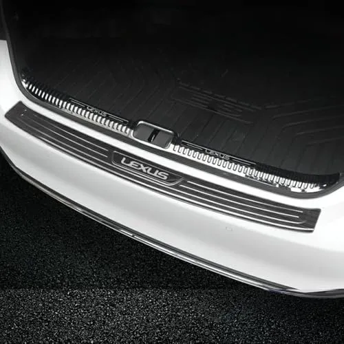 レクサス ラゲッジステップカバー アウトサイド トランクガードプロテクター 内側 新型 LEXUS 10系 ES300h ステンレス 2P TAIFY 【インサイド/アウトサイド&ブラックヘアライン-BK】ES-008-LS-BK/NW