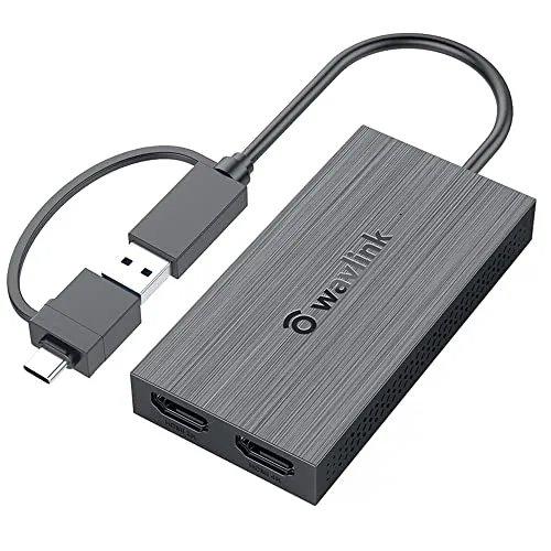 SUNNY USB to HDMI 4K対応 ドッキングステーション デュアルHDMI出力 入力USB 3.0A/type-C 4K(3840x2160 @30Hz) 2K 1920x1080@60Hz ミラーモード 拡張モード WLUG760-SNY