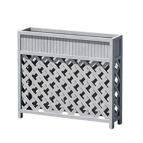 JTKXM プランターラティス 天然木製 プランターフェンス 植物成長サポート機能付き ガーデンプランター トレリス付き 耐磨抗? 防腐防? 清潔簡易 強化 サイズ可変式 頑丈構造 自然環保素材 ベランダガーデニング 室内観葉植物 家庭菜園に最適 - ガー