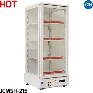JCM 3面ガラス ホットショーケース JCMSH-215 215L 温蔵 ホットプレート LED照明付 W515×D553×H1270