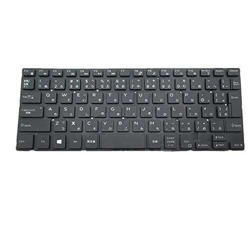 汎用 ノートブックキーボー に適合する For DELL Inspiron 14 7466 ブラック JP 日本語版