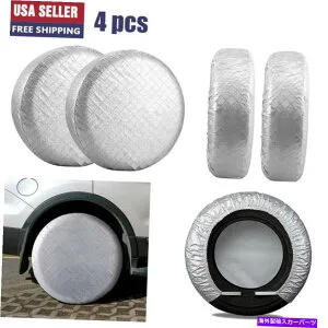 rear wheel tire cover 防水タイヤカバー4ホイール＆タイヤRVトレーラーキャンパーサンプロテクター29 ''のセット Waterproof Tire Covers Set Of 4 Wheel&Tyre RV Trailer Camper Sun Protector 29''【並行輸入品】