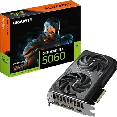 GIGABYTE NVIDIA Geforce RTX5060 搭載 グラフィックボード GDDR7 8GB ギガバイト 【国内正規代理店品】 GV-N5060WF2OC-8GD