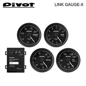 PIVOT ピボット リンクゲージX OBDユニット/ブースト計/タコメーター/電圧計/油温計/センサーアダプター 6点セット フレア MJ34S H24.10～ R06A (T/C)